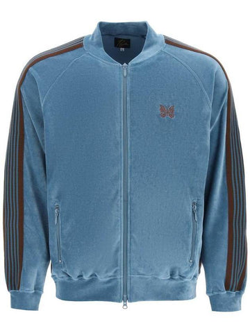 Butterfly Embroider Track Jacket Blue - NEEDLES - BALAAN 1