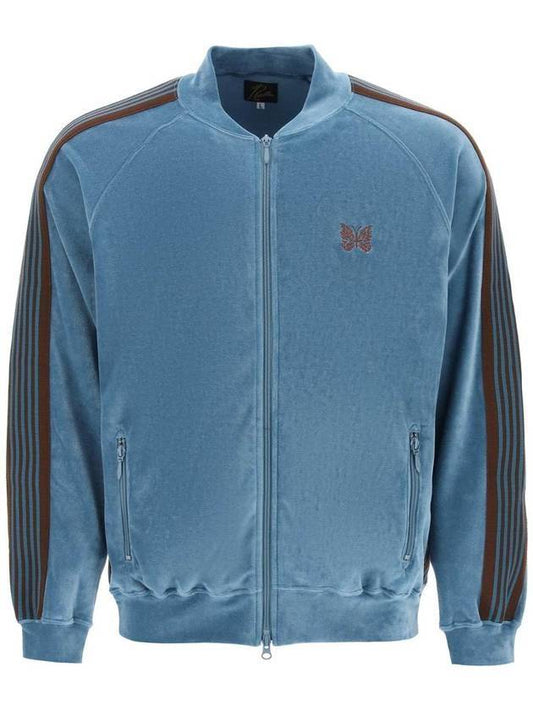 Butterfly Embroider Track Jacket Blue - NEEDLES - BALAAN 1
