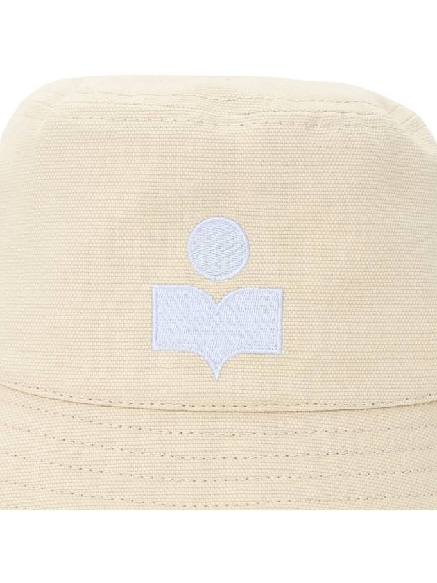 Haley Embroidered Logo Bucket Hat Ivory - ISABEL MARANT - BALAAN 7