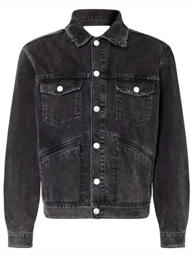 Jango Embroidered Logo Denim Jacket Black - ISABEL MARANT - BALAAN 2