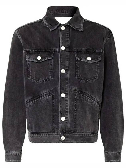 Jango Embroidered Logo Denim Jacket Black - ISABEL MARANT - BALAAN 2