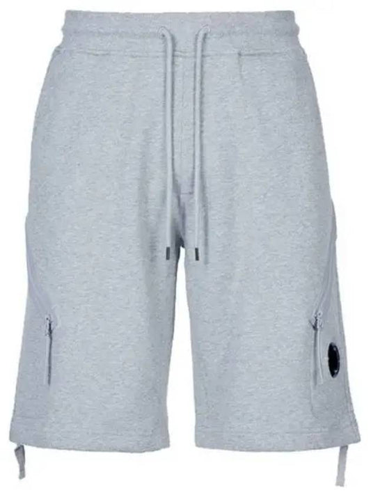 Men's Diagonal Raised Fleece Shorts Grey Melange - CP COMPANY - BALAAN 2