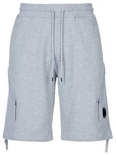 Men's Diagonal Raised Fleece Shorts Grey Melange - CP COMPANY - BALAAN 2