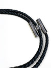 Tunis Tresse Palladium Bracelet Noir - HERMES - BALAAN 4