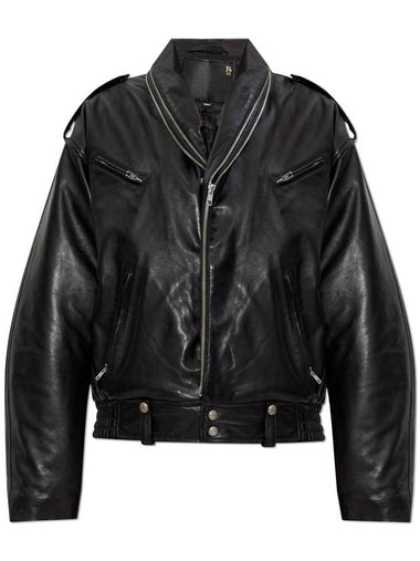 R13 Leather Jacket, Women's, Black - R13 - BALAAN 1