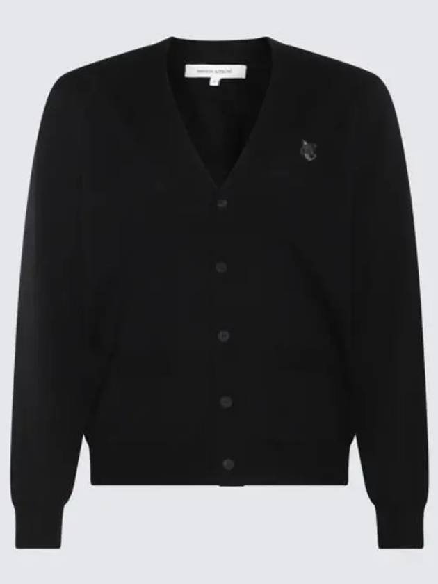 Bold Fox Head Patch Regular Cardigan Black - MAISON KITSUNE - BALAAN 2