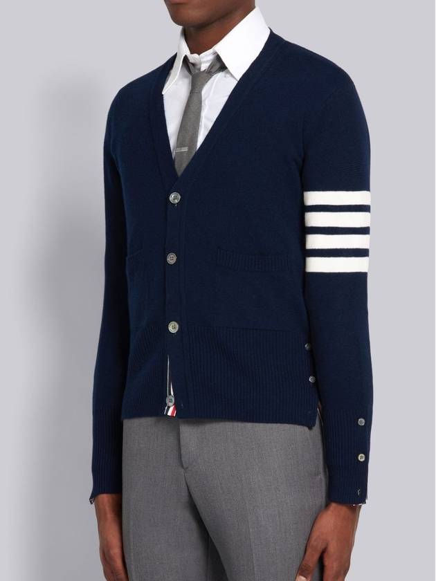 Men's Diagonal Classic Cashmere Cardigan Navy - THOM BROWNE - BALAAN 3