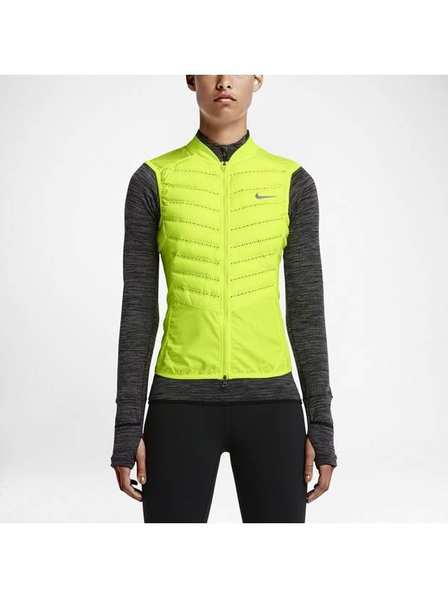 Women's  Aeroloft 800 Vest Green - NIKE - BALAAN 4