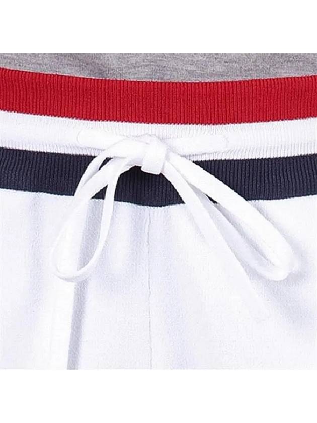 Drawstring Pin Tuck Shorts White - THOM BROWNE - BALAAN 4