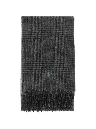 PC0945 036 Pony Reversible Check Wool Muffler Scarf - POLO RALPH LAUREN - BALAAN 1