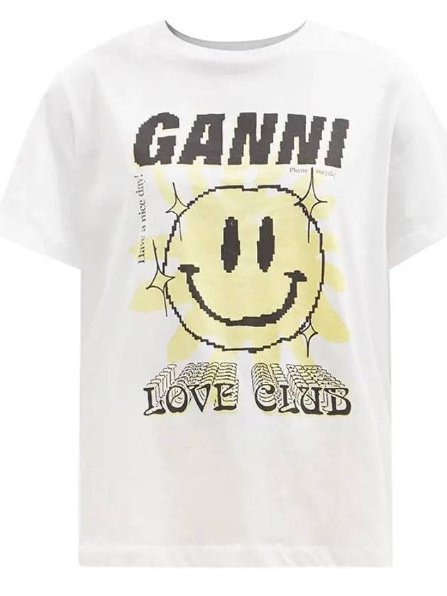 Women's Love Club Short Sleeve T-Shirt White - GANNI - BALAAN 2