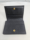 GG Marmont leather card case wallet black gold 456126 - GUCCI - BALAAN 9