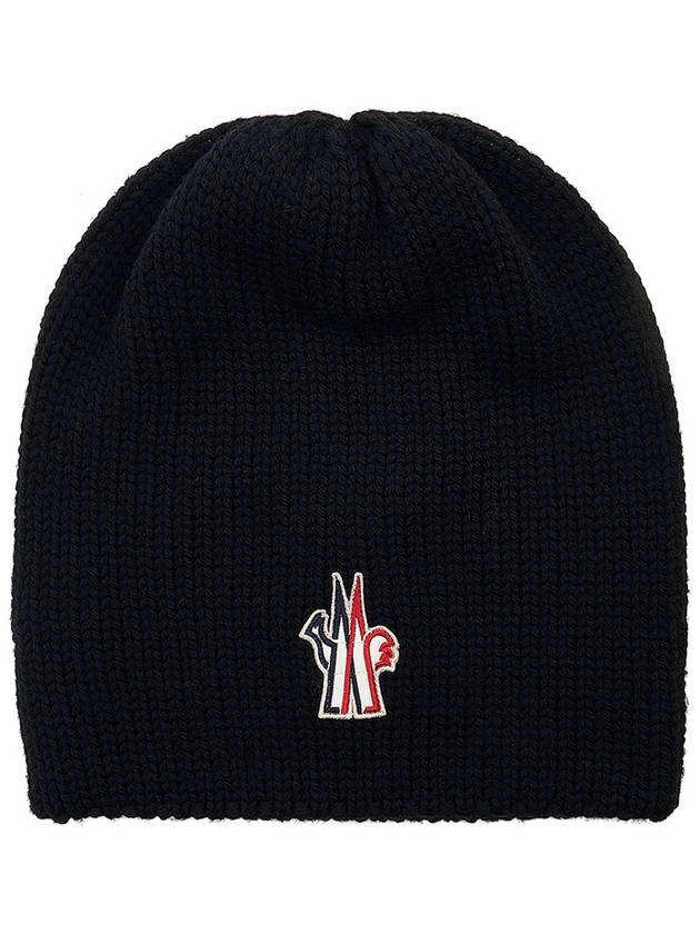 Grenoble patch wool beanie 3B00010 M1131 999 - MONCLER - BALAAN 1