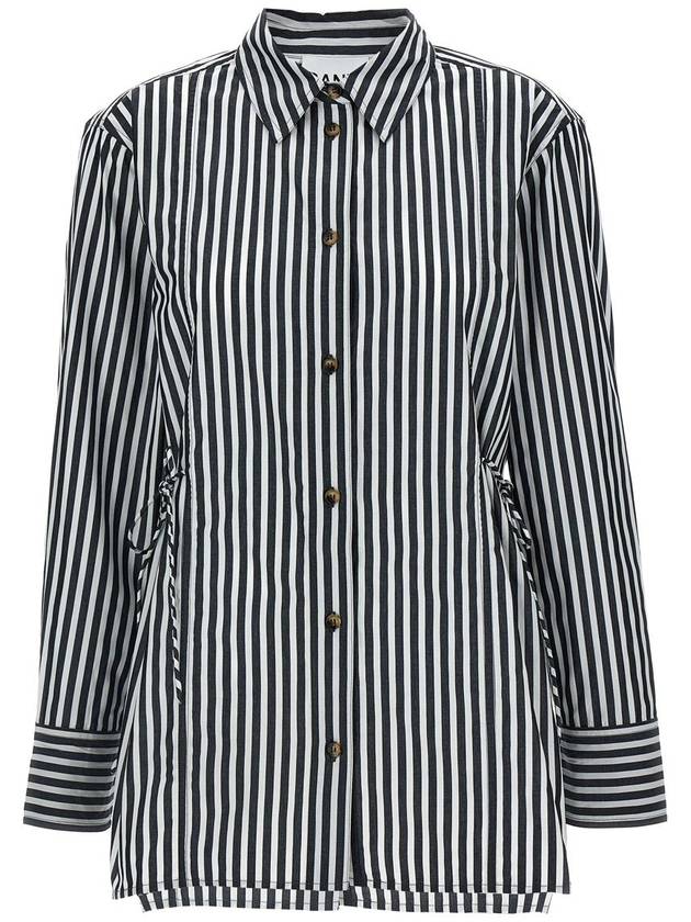 Ganni Lace-Up Shirt - GANNI - BALAAN 1