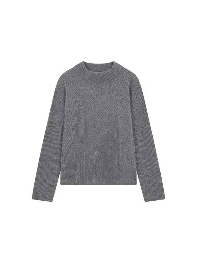 Women s Multi Rib Cashmere Wool Knit Dark Gray 271500 - EMPORIO ARMANI - BALAAN 1