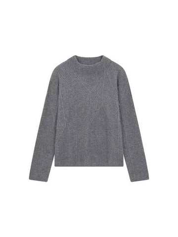 Women s Multi Rib Cashmere Wool Knit Dark Gray 271500 - EMPORIO ARMANI - BALAAN 1