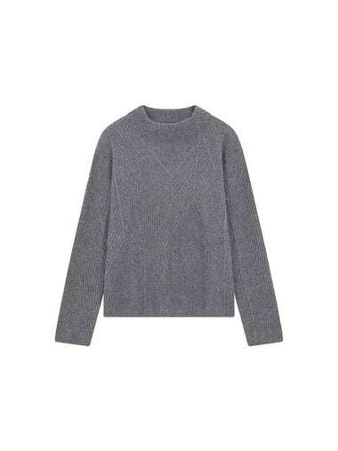 Women s Multi Rib Cashmere Wool Knit Dark Gray 271500 - EMPORIO ARMANI - BALAAN 1