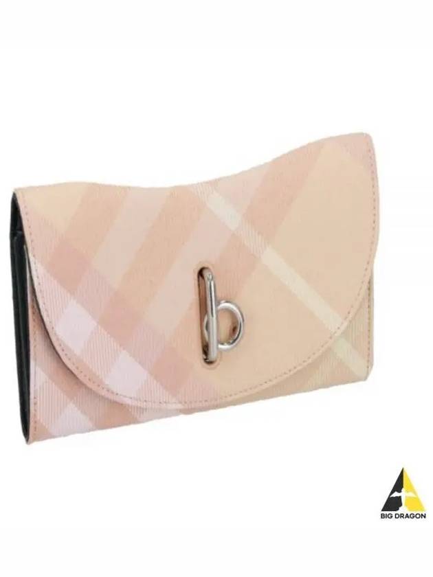 Rocking Check Medium Wallet Pink - BURBERRY - BALAAN 2