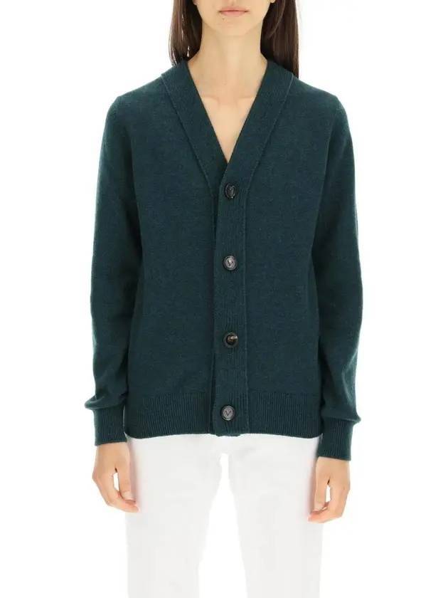 Double Button Cashmere Cardigan Green - BOTTEGA VENETA - BALAAN 3