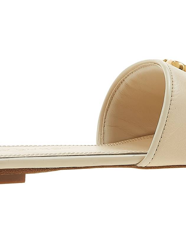 Logo Eleanor Slippers Cream - TORY BURCH - BALAAN 11