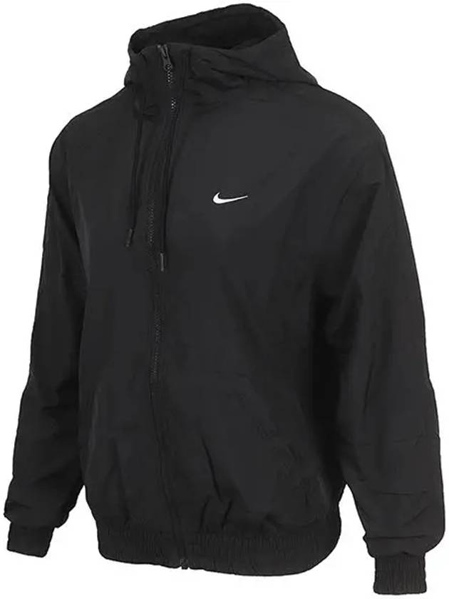 Sportswear Classic Woven Loose UV Protection Hooded Jacket Black - NIKE - BALAAN 3