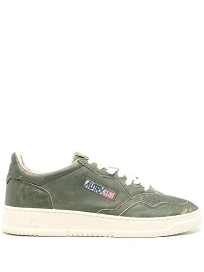 Medalist Leather Low-Top Sneakers Green - AUTRY - BALAAN 2