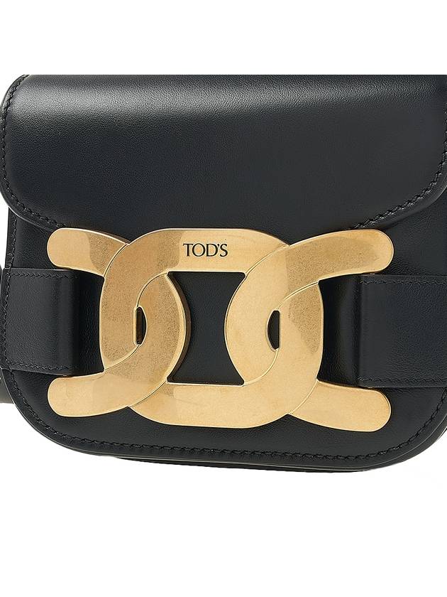 gold logo shoulder bag black - TOD'S - BALAAN.