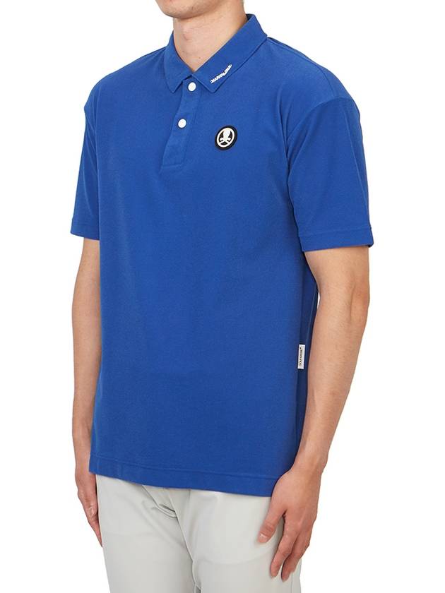 Golf Wear Men s Collar Short Sleeve T Shirt MLM 3B AP09 BLUE - MARK & LONA - BALAAN 3