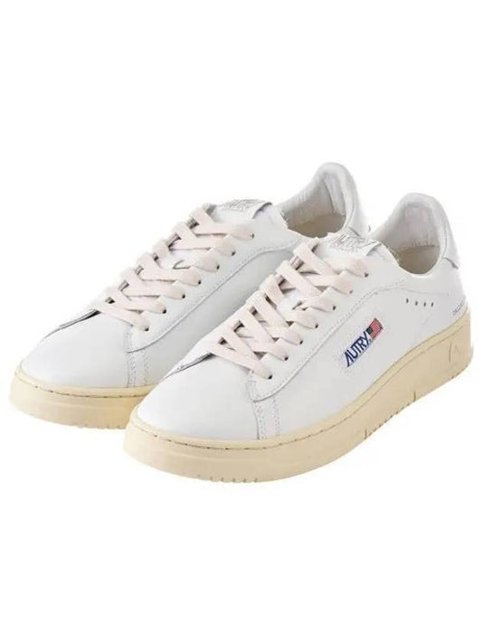 Dallas White Tab Leather Low Top Sneakers White - AUTRY - BALAAN 2