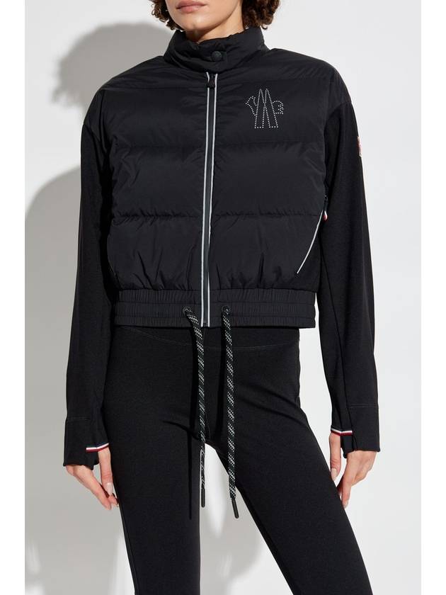 Grenoble Padded Zip-Up Sweatshirt Black - MONCLER - BALAAN 4