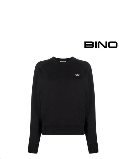 Tricolor Fox Patch Adjusted Sweatshirt Black - MAISON KITSUNE - BALAAN 2