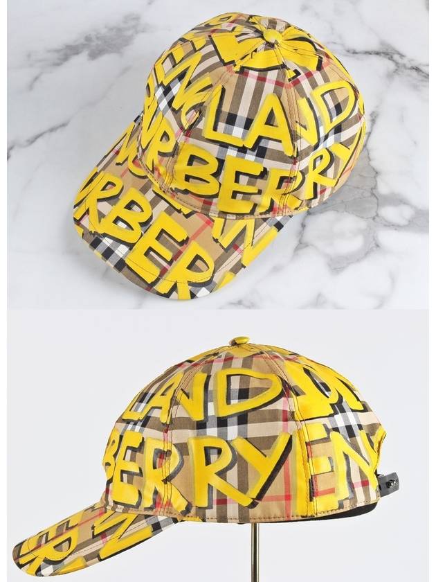 Yellow Graffiti Ball Cap - BURBERRY - BALAAN 2