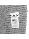 Logo Patch Knit Beanie Grey - GANNI - BALAAN 6