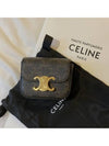 Mini Triomphe Canvas Calfskin Crossbody Bag Tan - CELINE - BALAAN 3