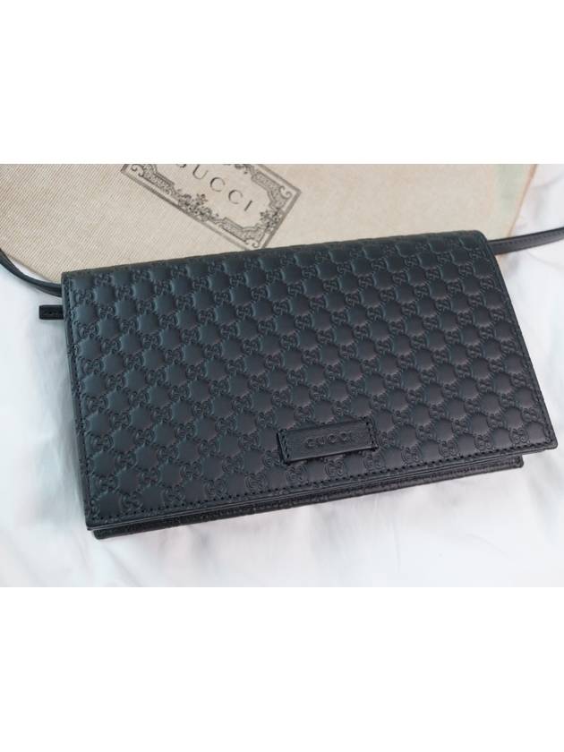 Microssima Strap Wallet Cross Bag Black - GUCCI - BALAAN 6