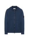 Wappen Patch Cotton Knit Zip Up Hoodie Navy - STONE ISLAND - BALAAN 1