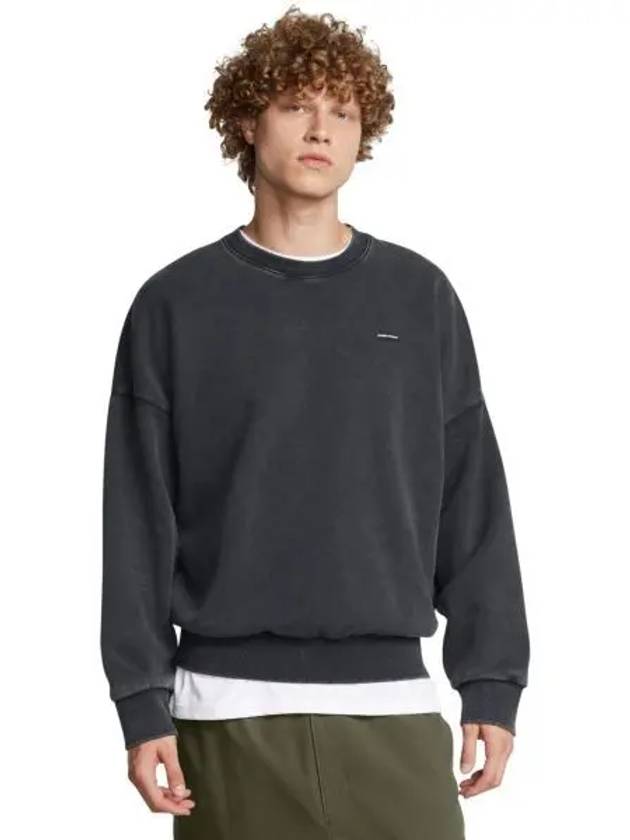 Icon Heavyweight Fleece Wash Oversized Crew 1386553 001 - UNDER ARMOUR - BALAAN 1