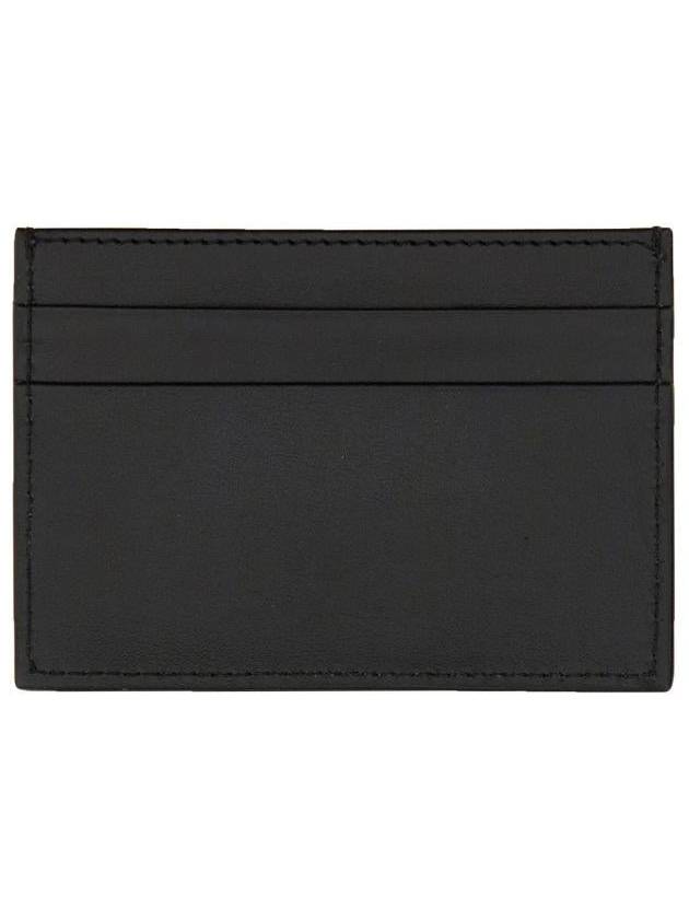 Raised Logo Calfskin Card Wallet Black - DOLCE&GABBANA - BALAAN 4