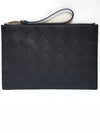 Intrecciato Strap Clutch Bag Black - BOTTEGA VENETA - BALAAN 2