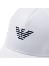 Eagle Logo Ball Cap White - EMPORIO ARMANI - BALAAN 7