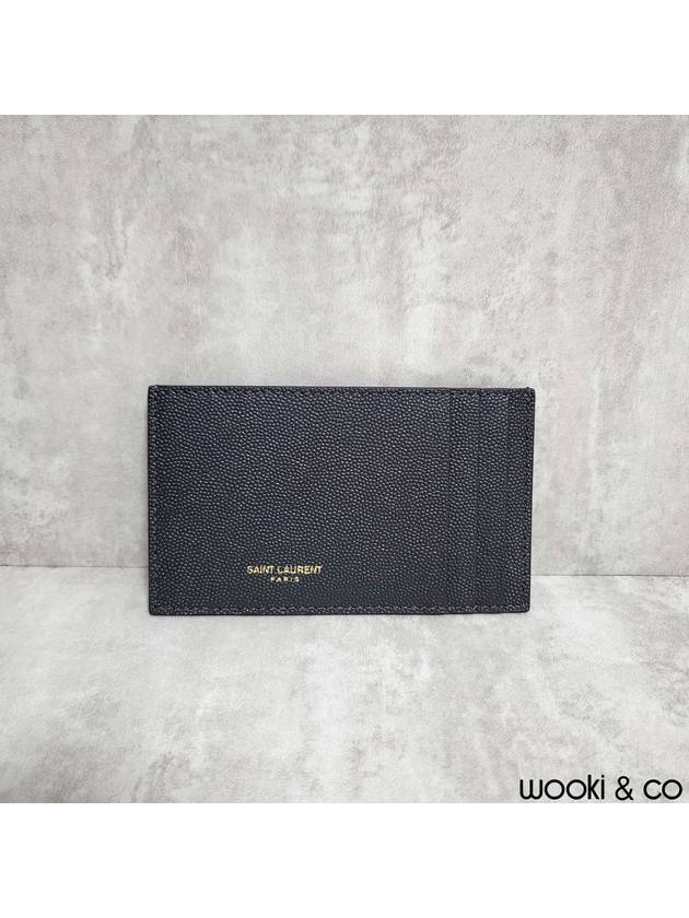 Monogram Uptown Chain Embossed Leather Long Wallet Storm Gold - SAINT LAURENT - BALAAN 6