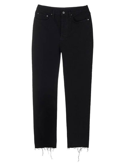 Low Cut Crop Straight Jeans Black - TOTEME - BALAAN 2