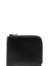 Stitch Leather Zipper Card Wallet Black - MAISON MARGIELA - BALAAN 2