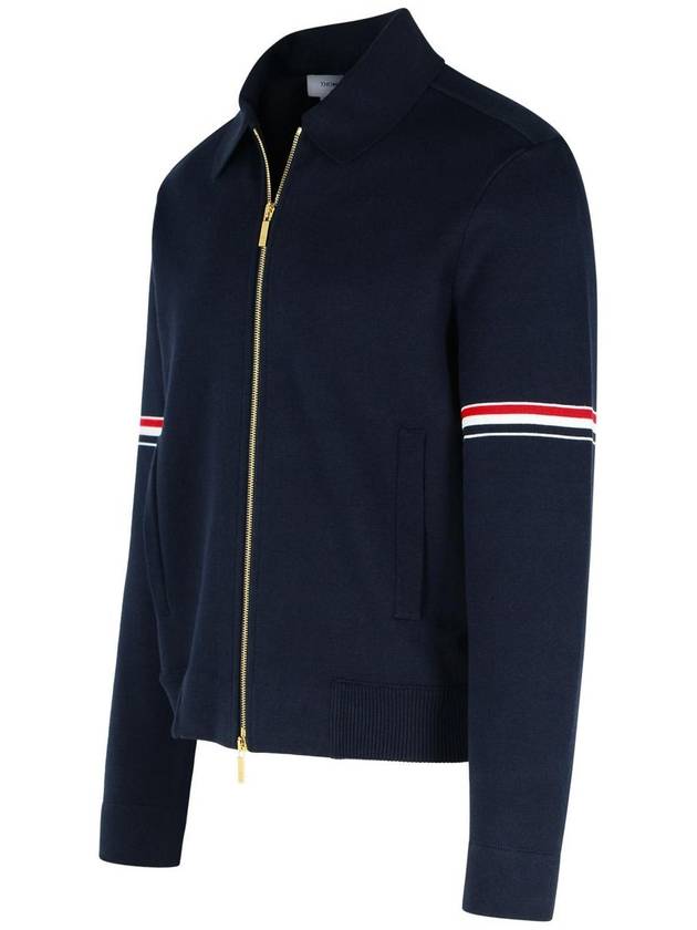 Thom Browne Navy Cotton Bomber Jacket - THOM BROWNE - BALAAN 2