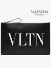 VLTN Logo Clutch Bag Black - VALENTINO - BALAAN.