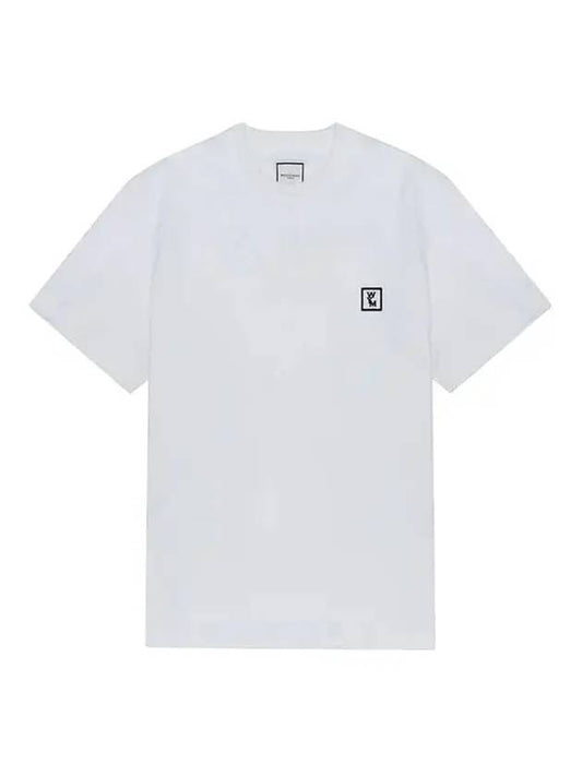 Back Logo Cotton Short Sleeve T-Shirt White - WOOYOUNGMI - BALAAN 1