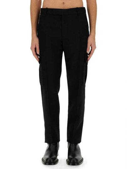 Men's Belt Loop Tapered Leg Straight Pants Black - ALEXANDER MCQUEEN - BALAAN 2