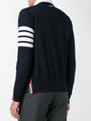 Men's Classic V-neck Merino Wool Cardigan Navy - THOM BROWNE - BALAAN 5