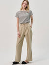 Semi Wide Pintuck Cotton Pants_Beige - SORRY TOO MUCH LOVE - BALAAN 1