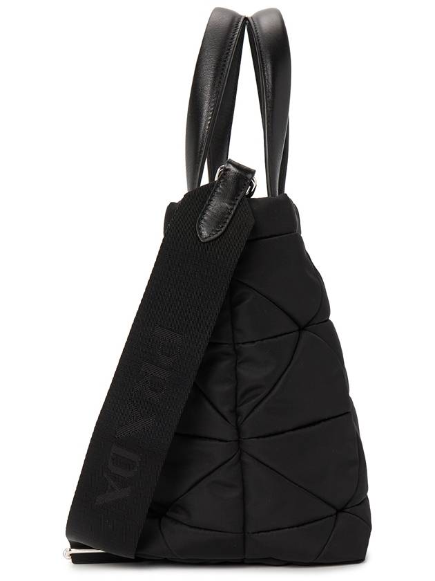 Triangle Logo Re-Nylon Padded Tote Bag Black - PRADA - BALAAN 4